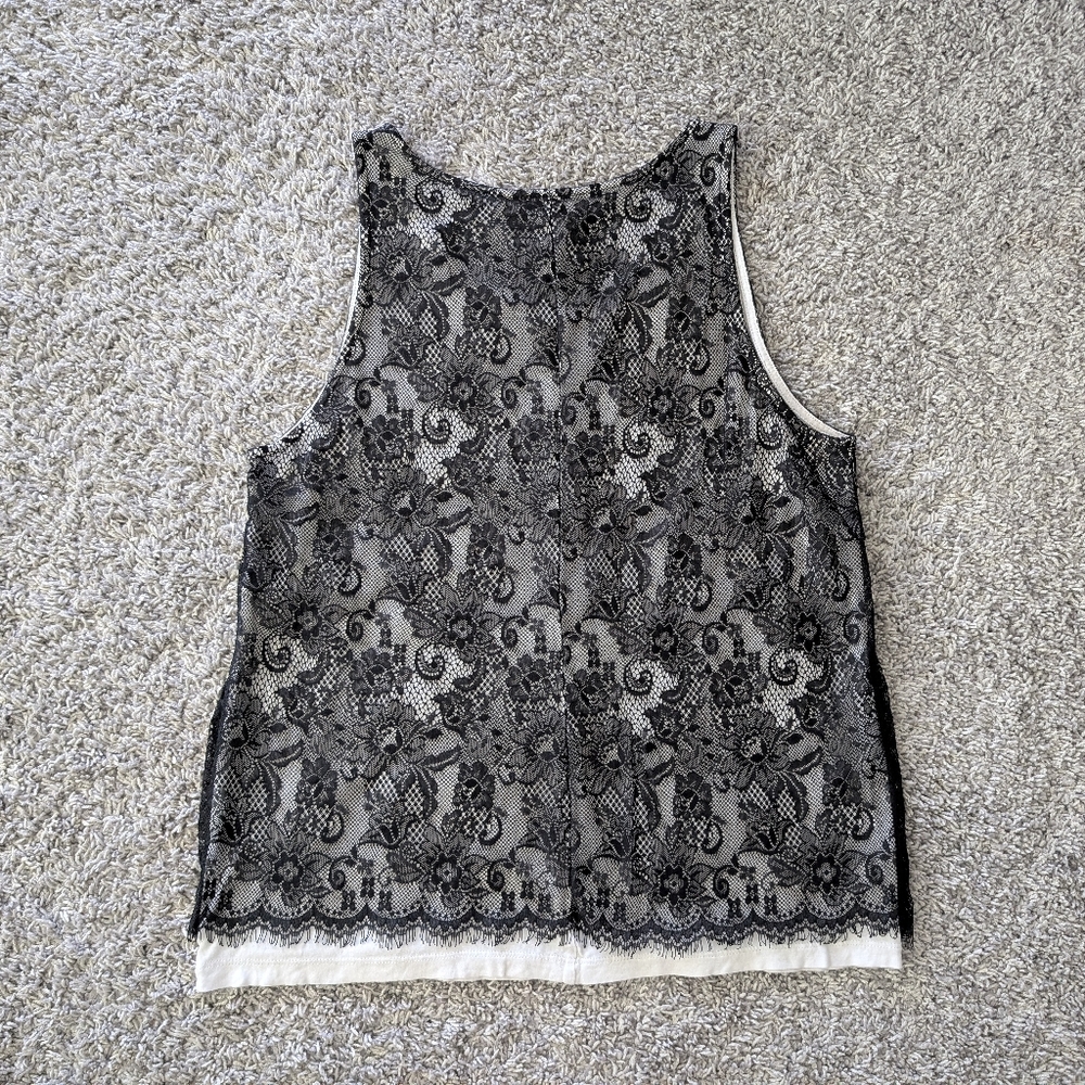 LOFT sleeveless lace shirt Women's top - Picture 3 of 3